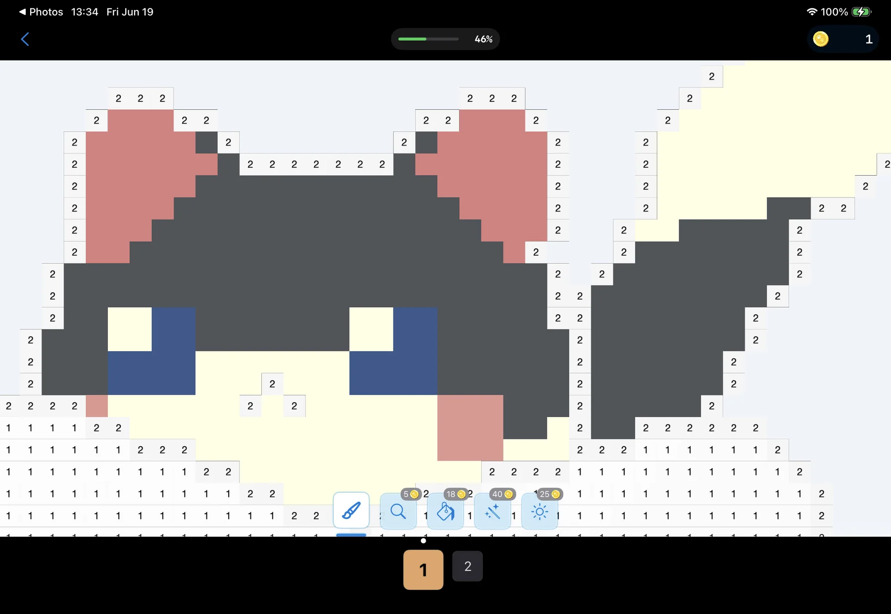 Pixel Purr colour-by-number game on iPhone and iPad